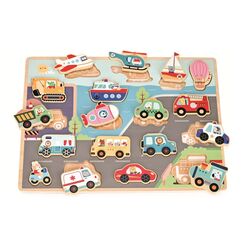 Spielba Holzspielwaren Spielba Puzzle Transportwelt