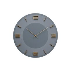 Kare Wanduhr Leonardo Grösse: 49x49x5cm, Grau/Gold