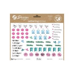 Z-Design Sticker A5 LETTERING Tag+Monat2Bg 14.8 x 21