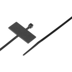 Steffen Kabelbinder flachem Beschriftungsfeld sz schwarz 200mm x 2.5mm 50 Stück
