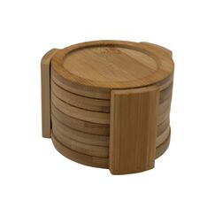Stronghold Glasuntersetzer Bambus 6er Set, Ø 11, H 1 cm