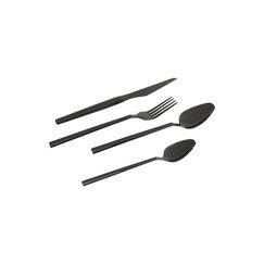 Kare Besteckset Adella 16-teilig, Shiny Schwarz
