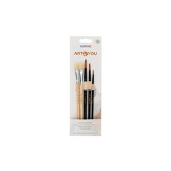 Glorex Pinsel-Set 5-teilig Borsten 8+12/Synthetic 4+8+12