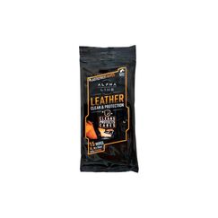 Alpha Line Leather Clean Wipes, Pack à 15 Stück 3-in-1-Lösung für Lederoberflächen
