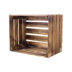 Holz Zollhaus Holzharasse Vintage geflammt 40 x 50 cm