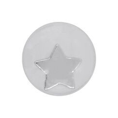 Glorex Wackelaugen Stern silber 35 mm selbstklebend, 4 Stück