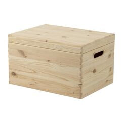 Holz Zollhaus Stapelbox mit Deckel, Natur 23 x 30 x 40 cm, Kiefer