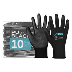 ACE PureBlack PU Arbeitshandschuhe 10 Paar Grösse 09/L Allround Handschuh