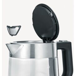 Severin WK 3468 Wasserkocher 1 l 2200 W Schwarz, Edelstahl, Transparent