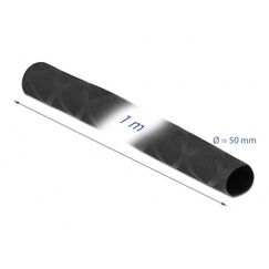 DeLOCK Schrumpfschlauch X-Muster rutschfest 1 m x 50 mm schwarz