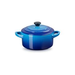 Le Creuset Auflaufform Mini Cocotte Rund, Azure