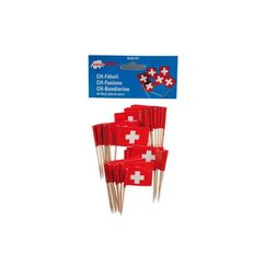 CH Zahnstocherfähnli Set à 30 Stück Länge: 6.5cm