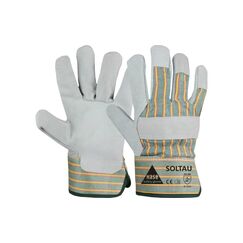 Hase Safety 1 Paar Hanschuhe Soltau Gr. 8 Arbeitshandschuh, Spaltleder, gum. Stulpe,