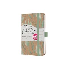 Jolie Wochenagenda Pure, Sparkle Leaves A6 1W/2S, 174 Seiten, 9,5x15cm, d/e/fr/nl