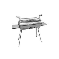 Mangal Edelstahl Astana 2mm rostfrei Schaschlikgrill mit verstellbarem Rost