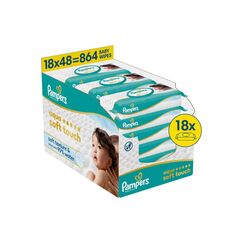 Pampers Feuchte Tücher Aqua Soft touch Gigapack 18x48Stk.