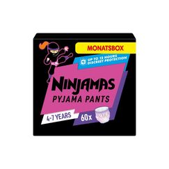 Pampers Ninjamas Mädchen 4-7 Jahre Monatsbox / 60 Stück