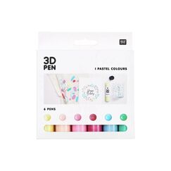 Rico Design Rico 3D Pen 6x27ml, Pastell
