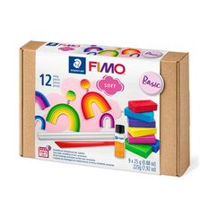Staedtler FIMO Soft Modelliermasse Basic Set ofenhärtend, weich und soft