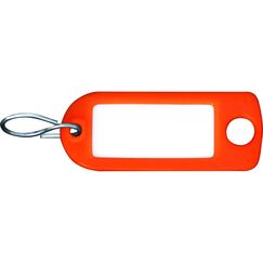 Rieffel Schlüsselanhänger Plastik orange, 100 Stück