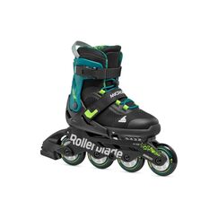 Rollerblade MICROBLADE XT SCHWARZ/PETROLGRÜN, Grösse 33-36.5