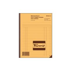 Favorit Mehrzweckbuch blau/blauweiss, 156x210mm, 50x3 Blatt