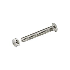 FTM Krafter Gewindeschrauben Seko mit Muttern M 5x 10 mm DIN 965 Stahl blau vz 10 ST