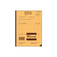 Favorit Regie-Rapporte weiss/weiss, D/F/I, 156x210mm, 50x2 Blatt