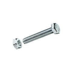 FTM Krafter Sechskantschrauben mit Muttern M 5x 30 mm DIN 933 Stahl blau vz 10 ST