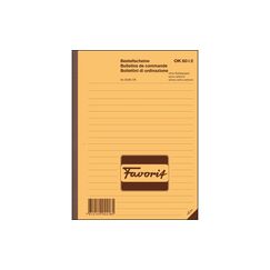 Favorit Bestellscheine citron/weiss, D/F/I, 156x210mm, 50x2 Blatt
