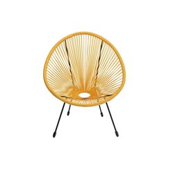 Kare Sessel Acapulco, Gelb 85x73x78 cm, Stahl, Polyethylen