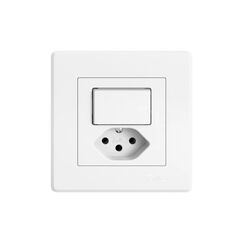 Feller EDIZIOliv Komb 1xT13-1xS3, UP, weiss Komplettset mit Steckklemmen Snapfix