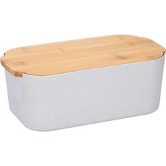 Alpina Brotkasten mit Bambusdeckel 26.5x14x9 cm, ABS, 320 gr