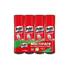 Pritt Klebestift 22g multi 4er Pack klebt Papier, Karton, Stoff, Filz, Fotos