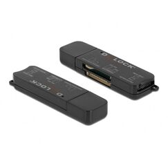 DeLOCK SuperSpeed USB Card Reader für SD / Micro SD / MS Speicherkarten