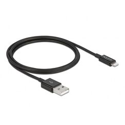 DeLOCK USB Daten- und Ladekabel für iPhone, iPad, iPod schwarz 1 m