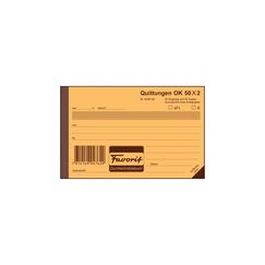 Favorit Quittungs-Buch A6 quer, 50 x 2 Blatt