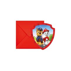 Fiesta Einladungen Paw Patrol inkl. Couvert, 6 Stk, Papier FSC