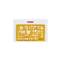 Aristo Möblierungsschablone Architekt 1:100, 225x125mm, Tuschenoppen