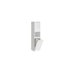 Vasagle Badezimmerschrank mit Wäschekorb 40x40x170 cm (TxBxH),MDF, Polyestergewebe