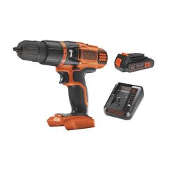 Black & Decker Black+Decker Schlagbohrschr. BDCH188N Kit mit Gratis-Akku und Ladegerät