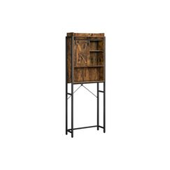 Vasagle Badezimmerregal über Toilette Holz, Stahl, 64x24x171 cm,Traglast max.20kg