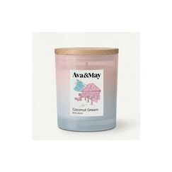 AVA & MAY Duftkerze Coconut Dreams, 220 gr Brenndauer 56h, 100% pflanzlicher Wachs