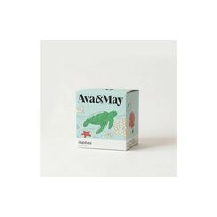 AVA & MAY Duftkerze Malediven, 410 gr Brenndauer 62h, 100% pflanzlicher Wachs
