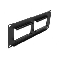 DeLOCK Easy 45 10″ Patchpanel Ausschnitt 2 x 90,5 x 45,2 mm, 2 HE, schwarz