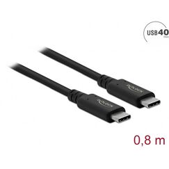 DeLOCK USB4 40 Gbps Kabel koaxial 0,8 m