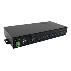 EXSYS EX-1116HMVS-PWR, 16x USB3.2 HUB 15KV ESD Schutz, Metall HUB, inkl. Netzteil