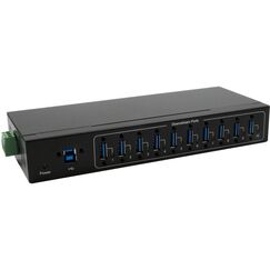 EXSYS EX-11220HMVS, 10-Ports USB3.2gen1 HUB Wand und DIN-Rail, 15KV ESD Schutz