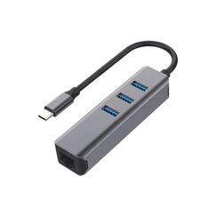 EXSYS EX-1133-N-3, 3x USB 3.2 HUB mit 3 USB Ports und 1x Ethernet