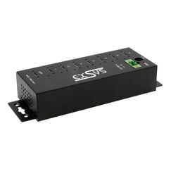 EXSYS EX-1537HMVS, 7x USB3.2, managed HUB 15KV ESD, 7xUSB-C, Managed USB-Hub